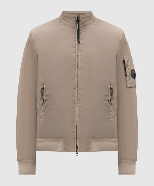 C.P. Company Бежевая куртка с патчем логотипа MOW255A005864G