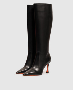 Santoni Черные кожаные сапоги WSTV72388HI2NXUY
