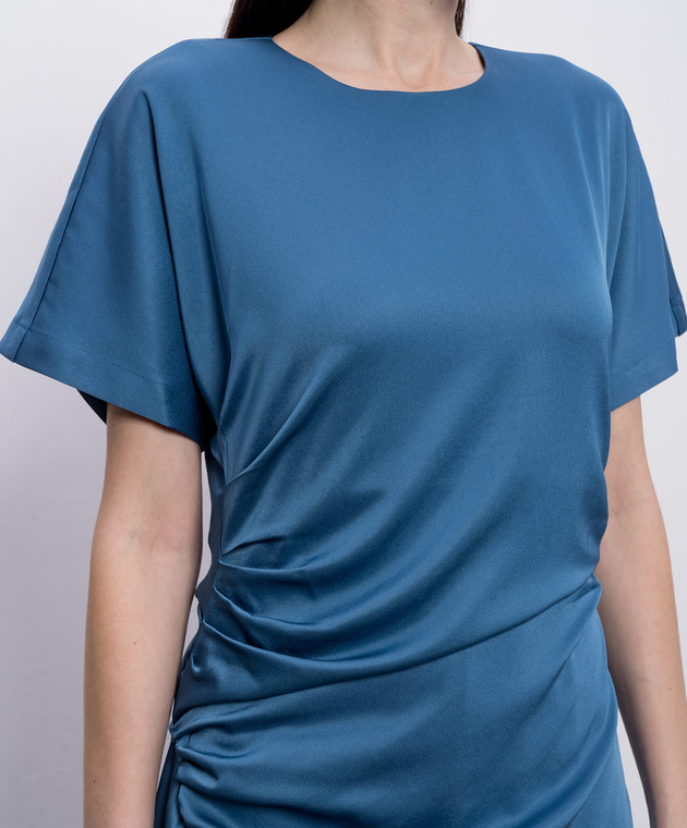 Simkhai Синее платье Marabella с драпировкой 2261165Q изображение 4