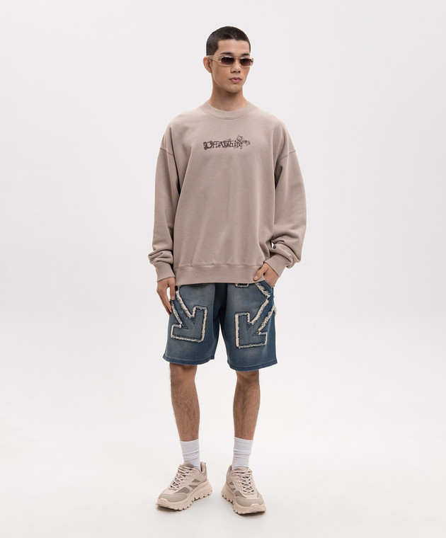 Off-White Бордовий світшот Heraldic Arrow 44MBA054S26F003 зображення 2