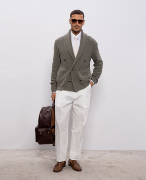 Brunello Cucinelli Зеленый кардиган M2873346