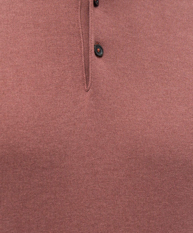 Castangia dal 1850 Бордове поло з шовком DBPB3S26 зображення 5