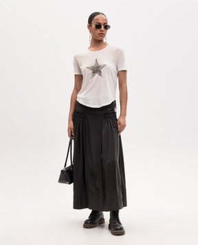 Ann Demeulemeester Футболка кольору айворі з принтом B0013924FA740