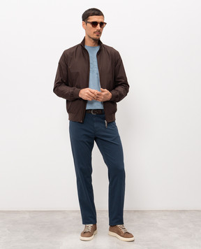 Trussardi Синие брюки с патчм логотип P701H204863NMP380T68