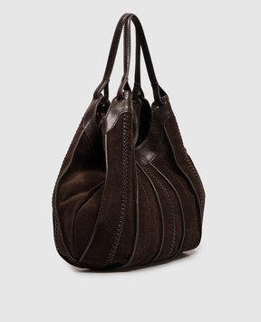 Gianni Chiarini Коричневая замшевая сумка-тоут Dua BS12750COMMCMRALPH