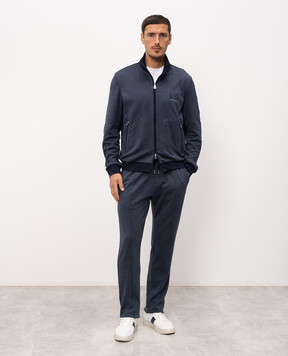 Bilancioni Синяя спортивная куртка с шелком BE26CJ3TE7