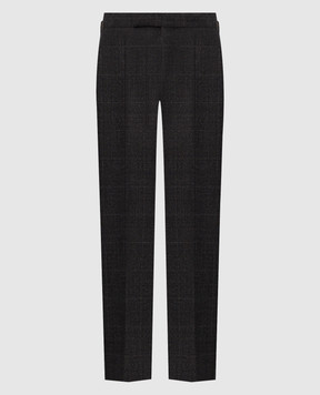 Tom Ford Серые брюки из шерсти в клеточку PLSS01W0154