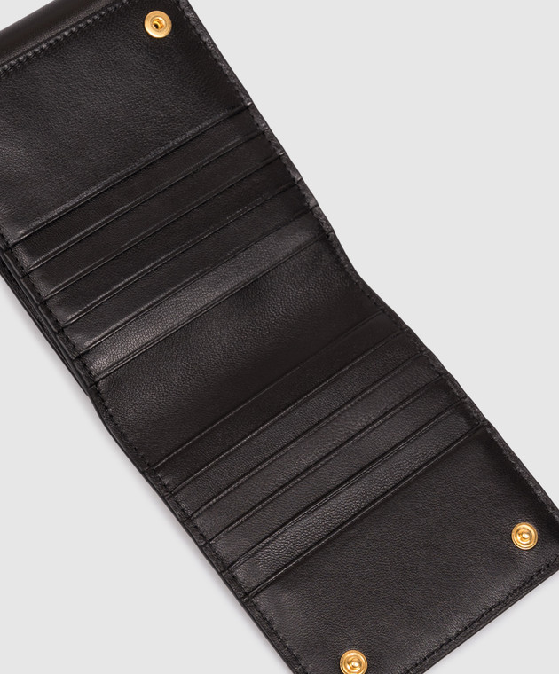 Balmain Черный кожаный портмоне Pulse Trifold HN1NE276LNSA изображение 4