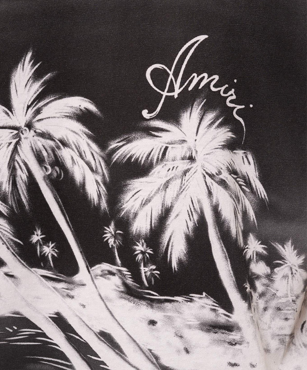 AMIRI Сіра футболка PALMS AMTOJR1185 зображення 5