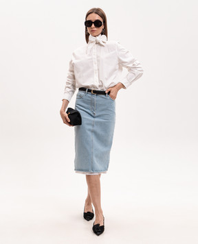 Magda Butrym Голубая джинсовая юбка с патчем логотипа DENIM15SKIRT179526