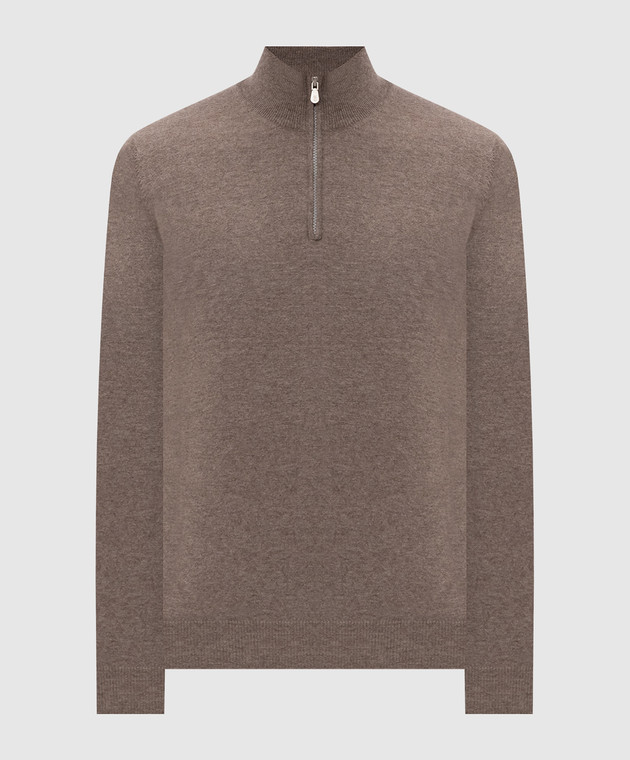 Brunello Cucinelli Коричневый джемпер из кашемира M2200124