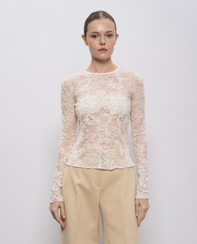 Ermanno Scervino Life Белый топ с кружевами D474M301YLP