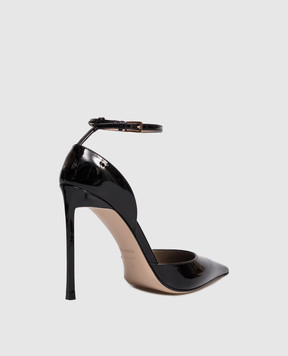 Tom Ford Черные кожаные лакированные босоножки VERTIGO W3849LCL072P