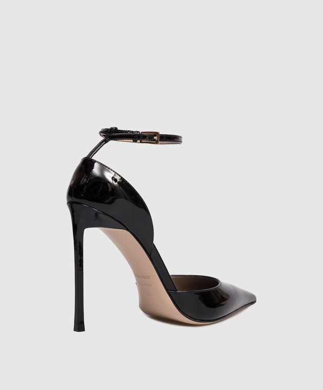 Tom Ford Черные кожаные лакированные босоножки VERTIGO W3849LCL072P изображение 3