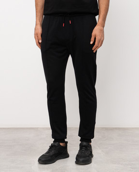 Kiton Чорні джогери із шовком UMK0869