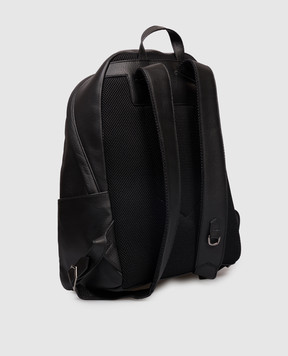 Canali Чорний шкіряний рюкзак з тисненням логотипа NA00226P325941