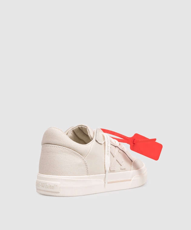 Off-White Бежевые кроссовки Vulcanized OWIA288S26FAB001 изображение 3