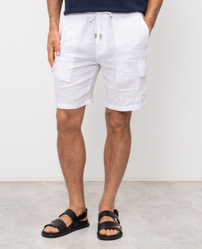 Vilebrequin Белые шорты-карго из льна BAIU3U01