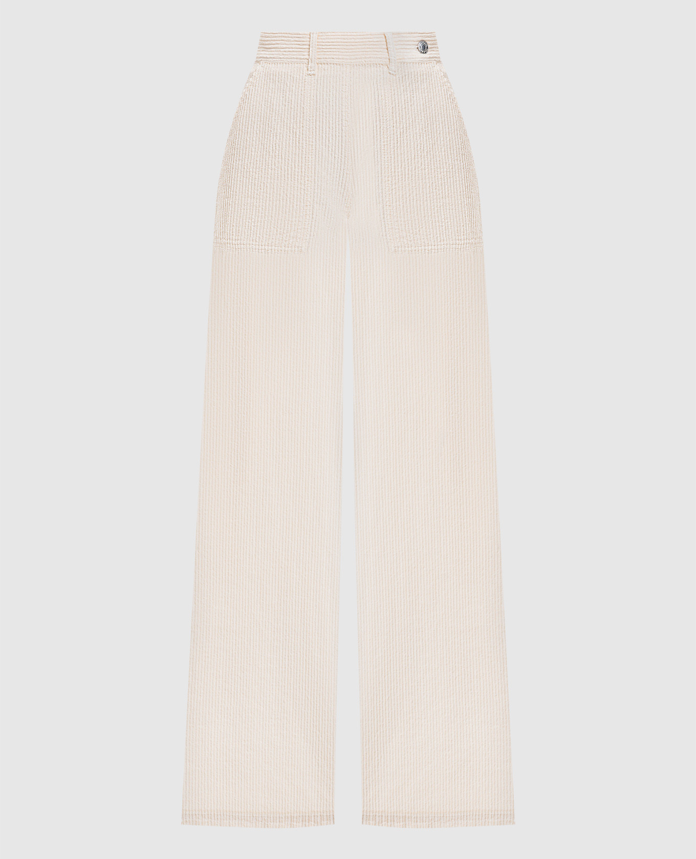 

Бежевые брюки вельветовые GINOSA, Бежевый, Широкие брюки