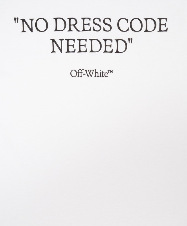 Off-White Дитяча біла футболка з принтом напису 44BAA002F26J00I зображення 3