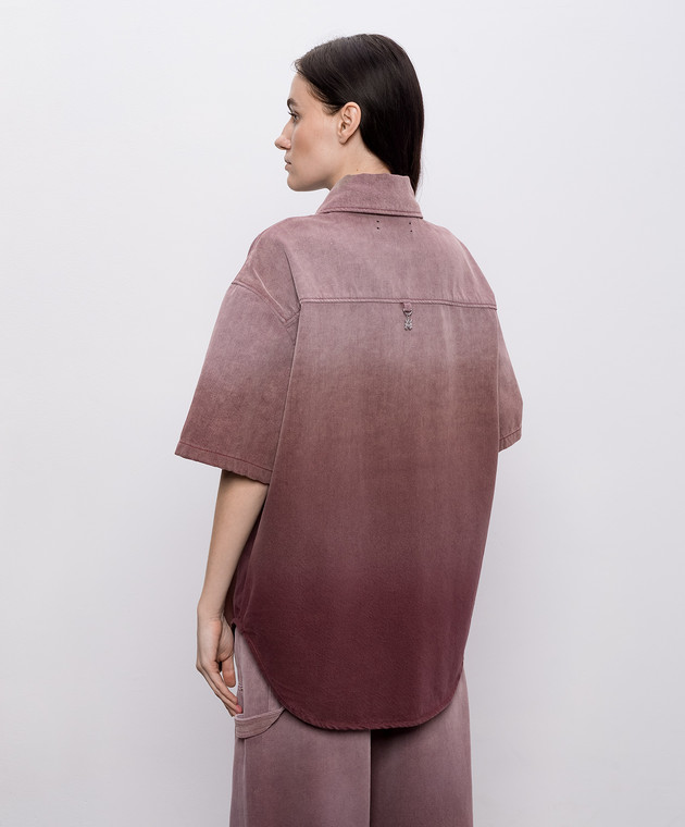 AMIRI Розовая джинсовая рубашка с эффектом деграде AWTOSH1012 изображение 4