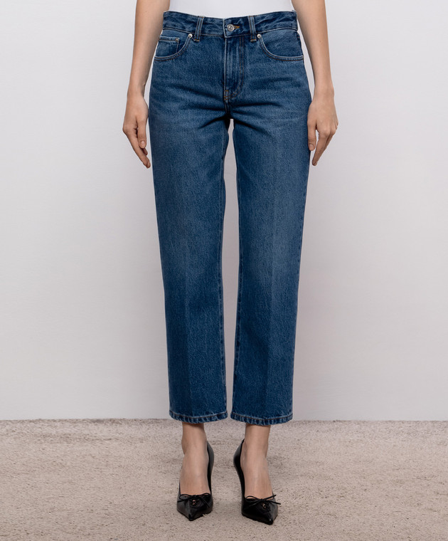 Victoria Beckham Синие джинсы с логотип патч 1326DJE007322B изображение 3