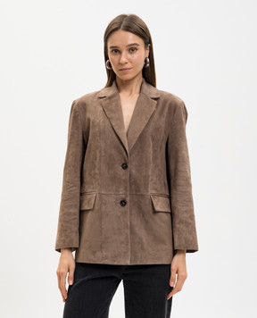 Max Mara Коричневий замшевий жакет SMMANFORA