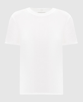 Loulou de Saison Біла футболка AVALYN в рубчик AVALYNLDS