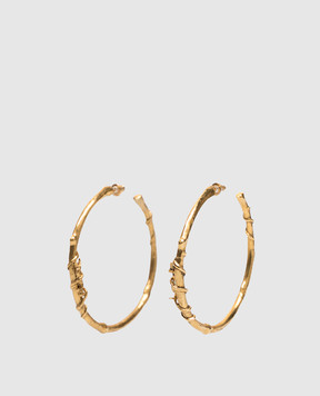 Saint Laurent Золотисті сережки-конго Mulberry A002VCY1500
