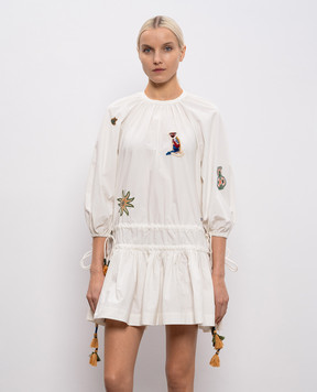 Alemais Біла сукня Carmine з вишивкою 6411D