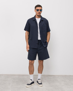 Iceberg Синя сорочка з льоном G0103625