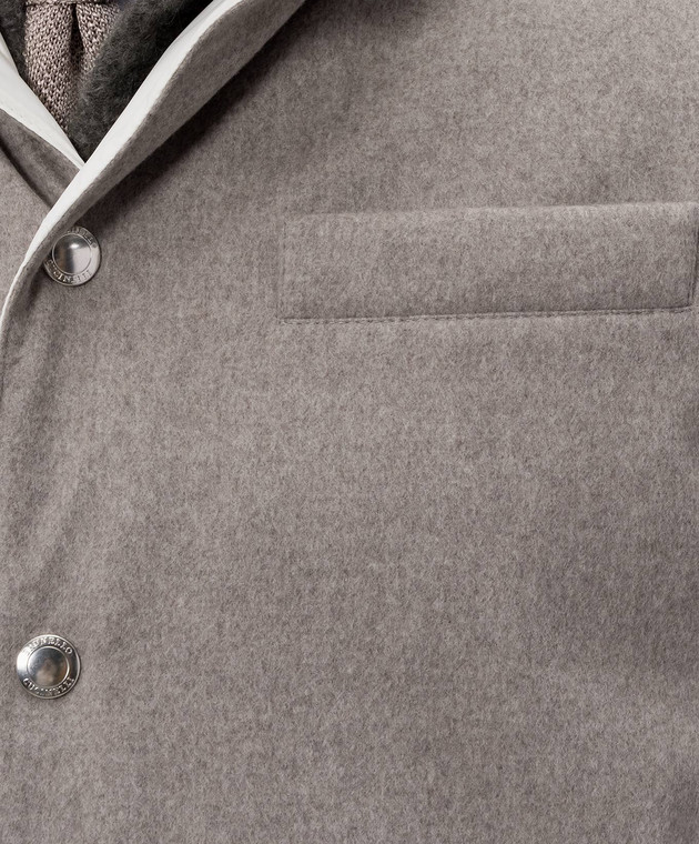 Brunello Cucinelli Серый пуховый жилет из шерсти MM4701775 изображение 5