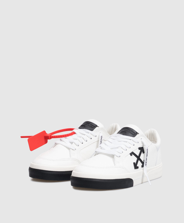 Off-White Білі шкіряні кросівки Vulcanized W288C9L002 зображення 2