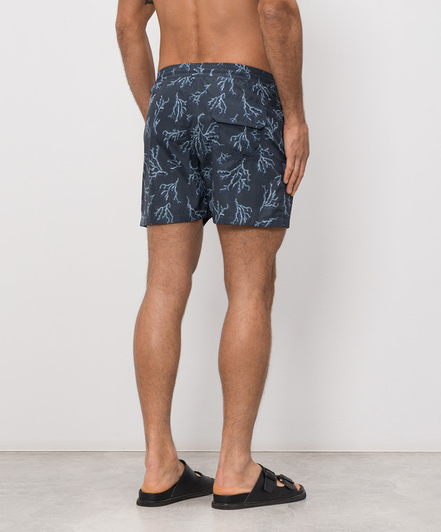 ISAIA Серые шорты для плавания в брендовый принт COSI19BW252 изображение 3