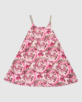 Palm Angels Детское розовое платье с эффектом тай-дай PGDJ001S26FAB001