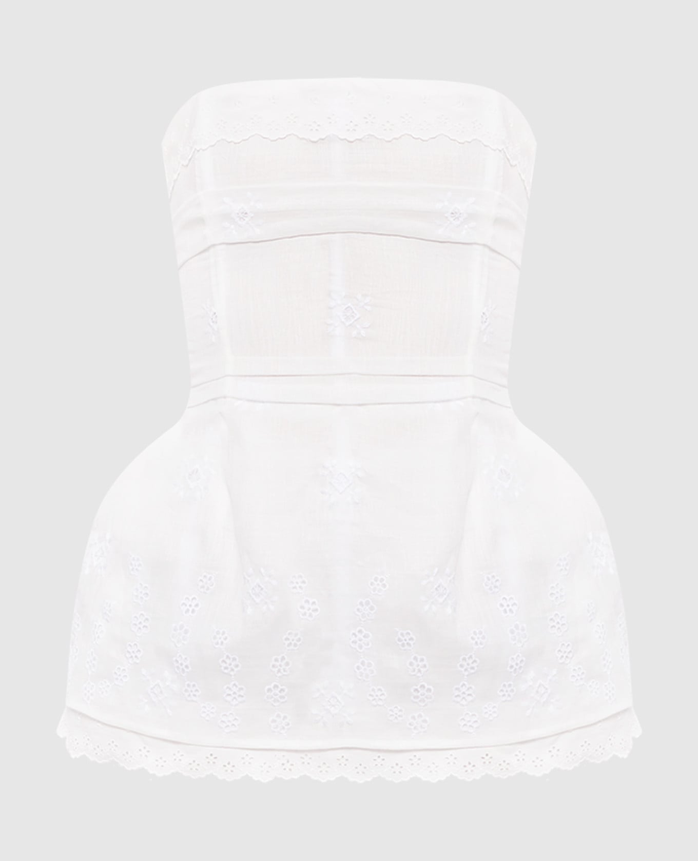 Білий топ з вишивкою