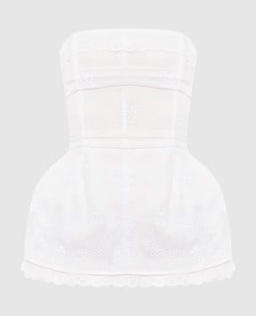 Magda Butrym Білий топ з вишивкою CORSET02171426