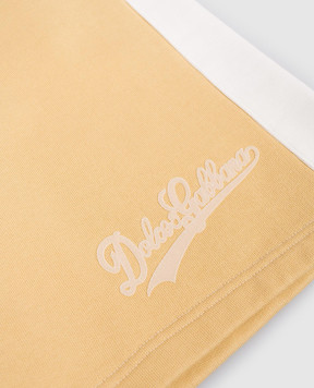 Dolce&Gabbana Дитячі помаранчеві шорти з лампасами та принтом логотипа L4JQXKG7PWP812+