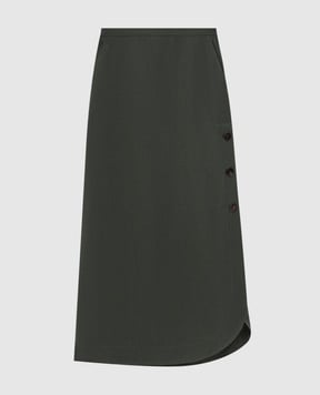 Max Mara Зелена спідниця MSTPIRANIA з льоном MSTPIRANIA