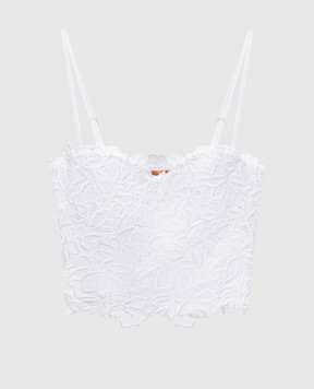 Ermanno Scervino Life Білий топ-бюстьє з мережива DD484Y301CQDV