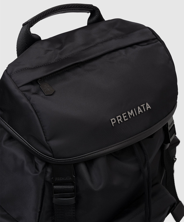 Premiata Черный рюкзак Booker с фактурным логотипом BOOKER изображение 4