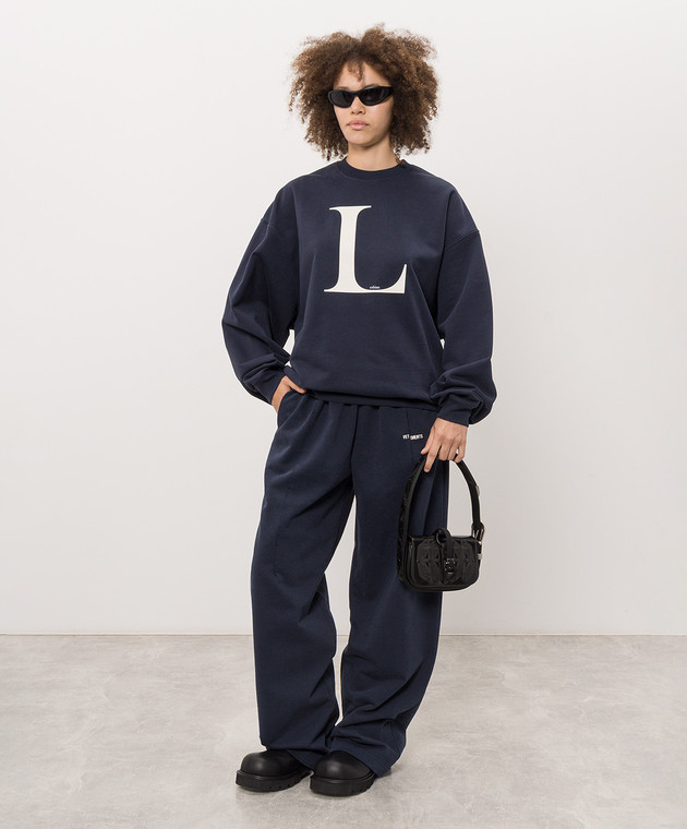 Vetements Синий свитшот с принтом MH27CN181N изображение 2