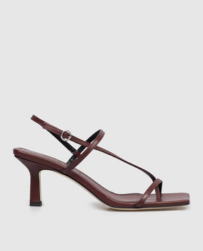 Aeyde Бордові шкіряні босоніжки Elise HS0172001012126