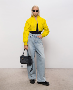 Balenciaga Желтый укороченный бомбер A0029MTTO29