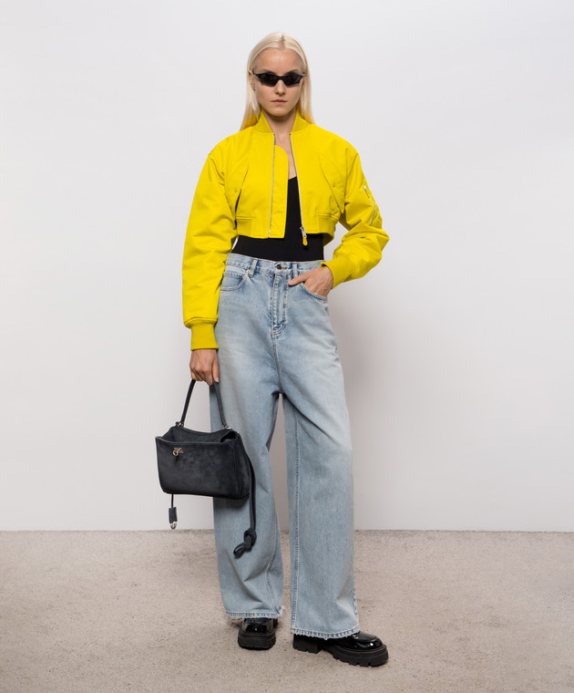 Balenciaga Жовтий укорочений бомбер A0029MTTO29 зображення 2