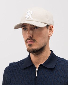 Stefano Ricci Сіра кепка з вовною з вишивкою монограми MCV610028FCTC800