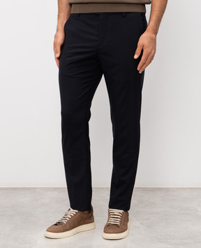 Marco Pescarolo Сині штани з вовни та шовку STRIKE5314