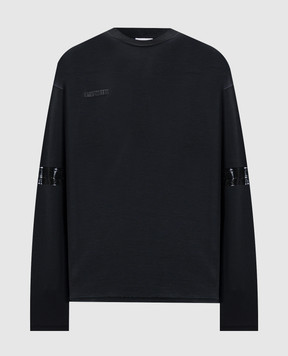 Vetements Чорний лонгслів ефектом вивороту ME76LS145B