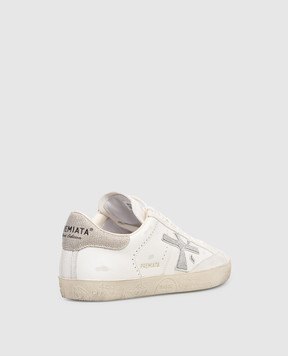 Premiata Шкіряні кросівки Stevend кольору айворі STEVEND8127