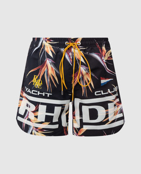 Rhude Черные шорты для плавания REGATTA CLUB RHPS26SH01108